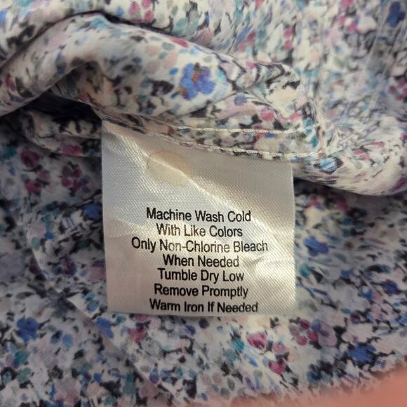 Joseph Abboud Short Sleeve Button Up Shirt Men's Large Pastel Floral - Picture 7 of 7